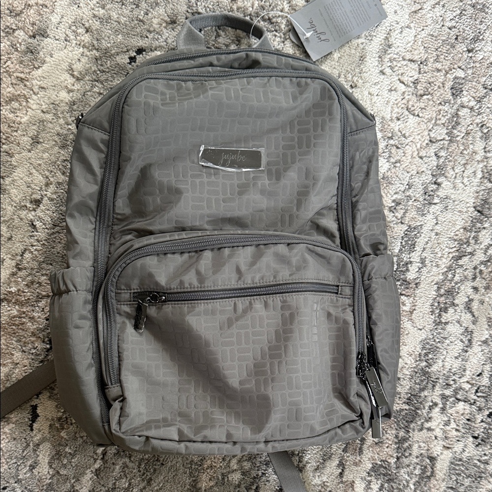 Ju-Ju-Be Gray Backpack with Durable Design
